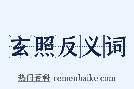 玄照反义词是什么意思的图片